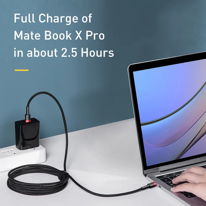 Cable Baseus USB-C a USB-C 100W carga rápida