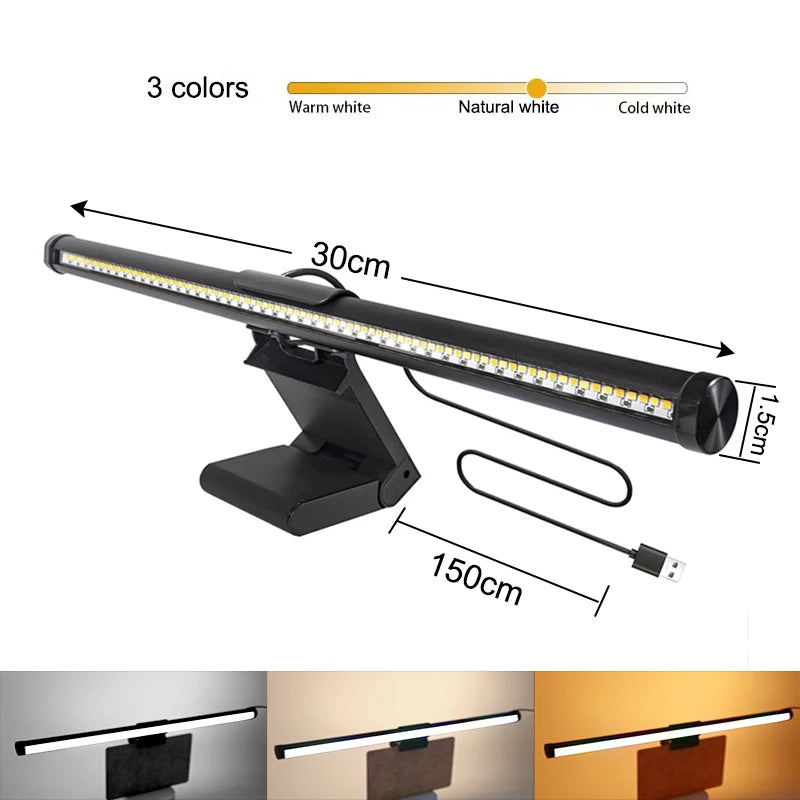 Barra de luz RGB para monitor (ambiente gamer, regulable)