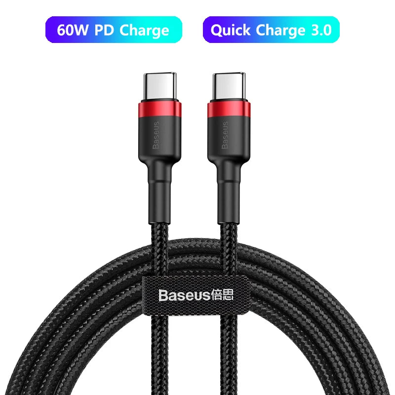 Cable Baseus USB-C a USB-C 100W carga rápida