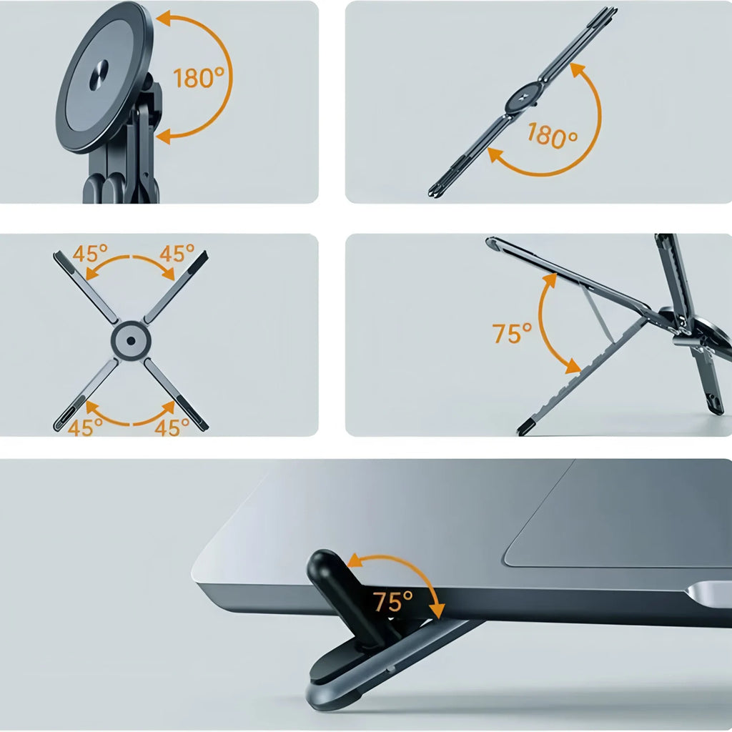 Soporte magnético 3 en 1: selfie stick, trípode y base para escritorio