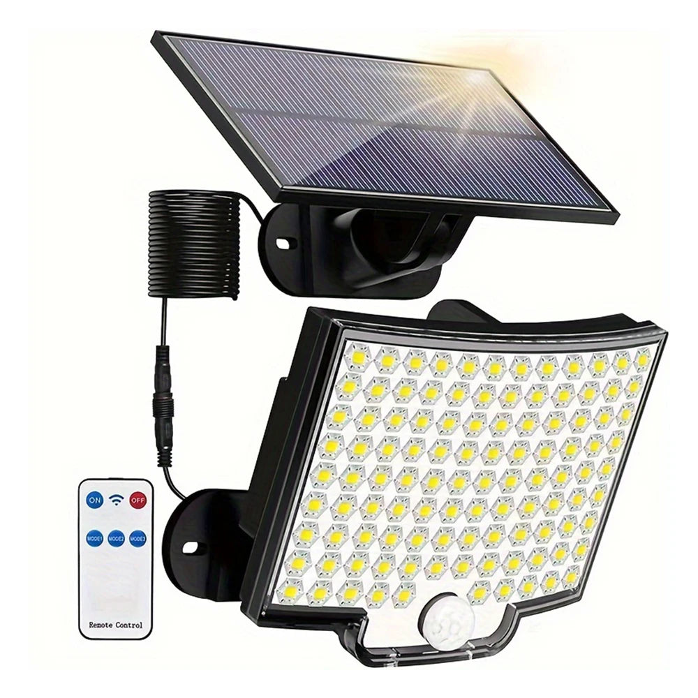 Reflector solar 106 LED con sensor de movimiento y control (exterior)