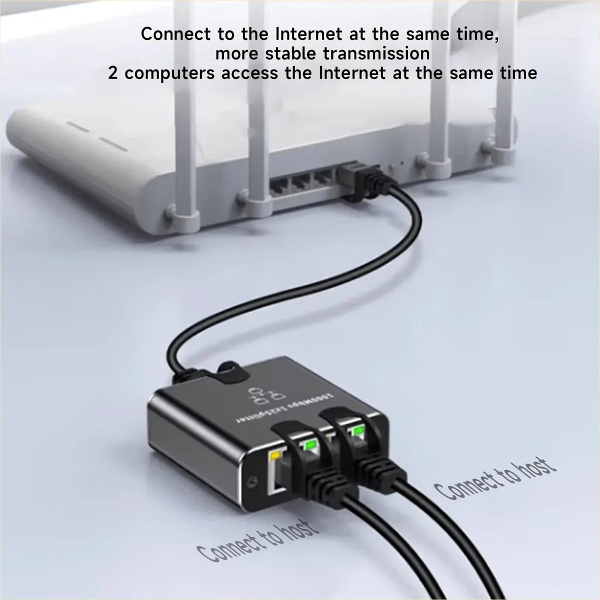 Divisor de red gigabit RJ45 (1 a 2 o 1 a 4)