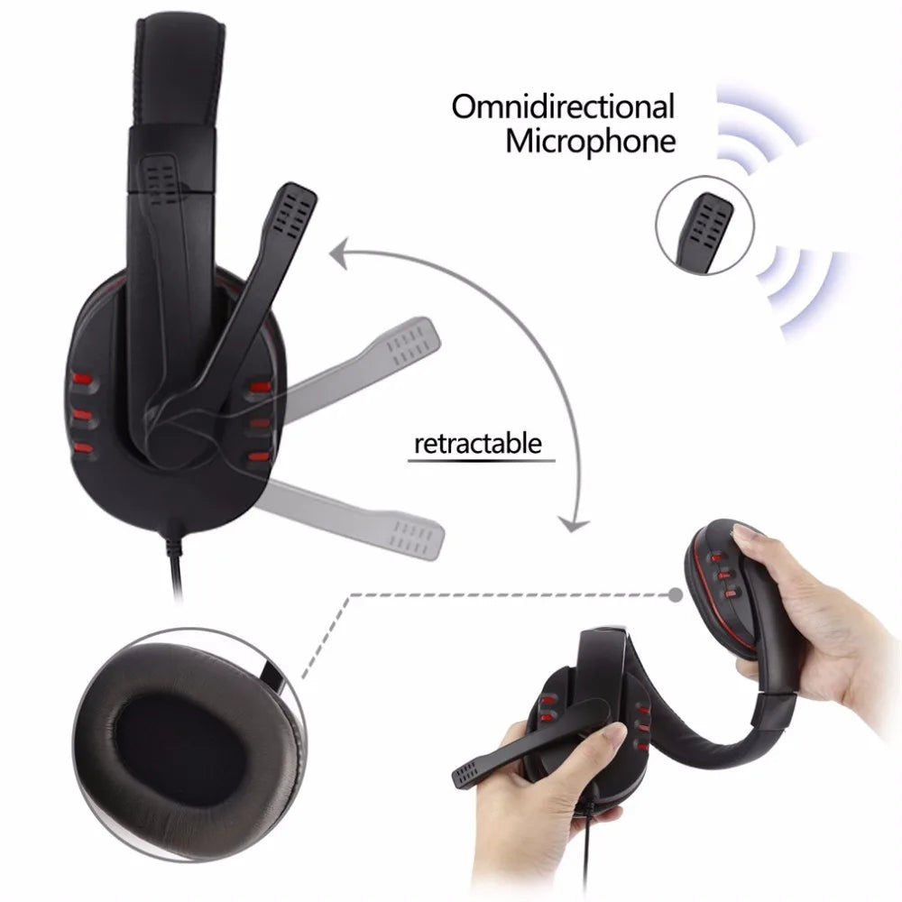 Headset gamer con micrófono y control de volumen (PC / PS4 / Xbox)