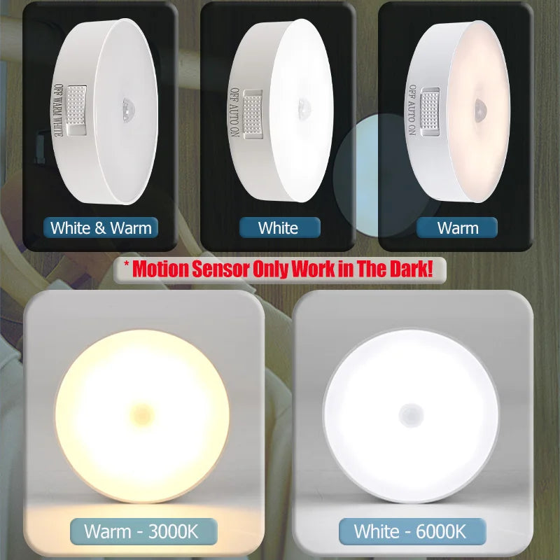 Luz LED con sensor de movimiento recargable (clóset, gradas, cocina)