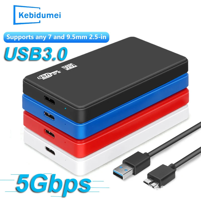 Case externo USB 3.0 para disco o SSD SATA 2.5"