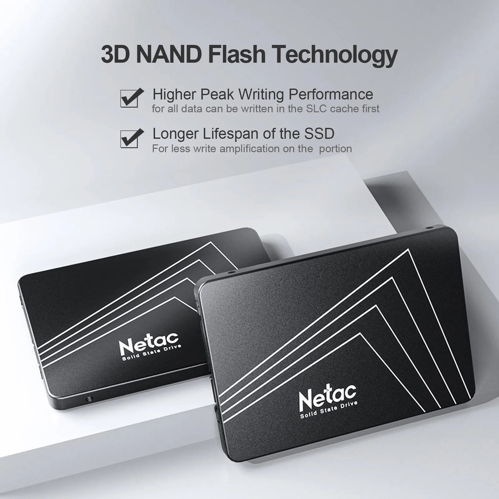 SSD SATA Netac 2.5" (128 GB, 256 GB o 512 GB)