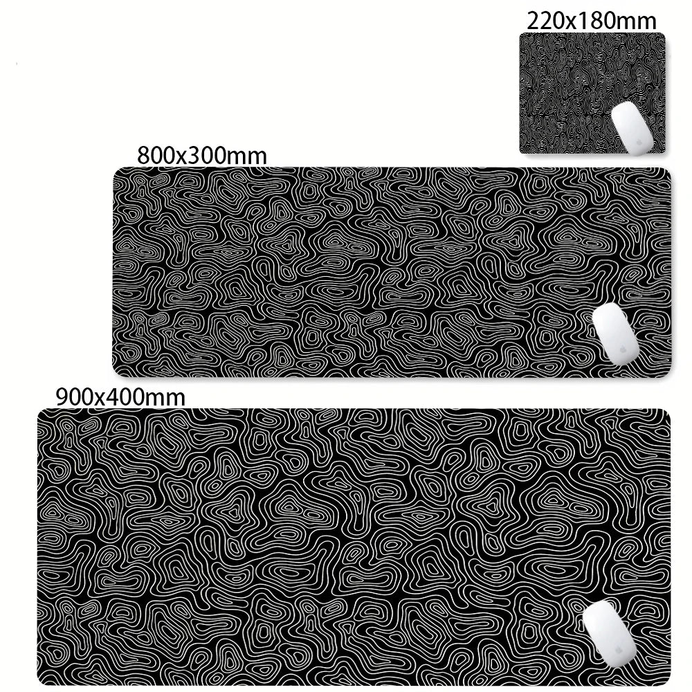 Desk mat XXL gamer diseño abstracto (bordes cosidos)