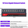 Switch PoE gigabit 5/8/10 puertos para cámaras