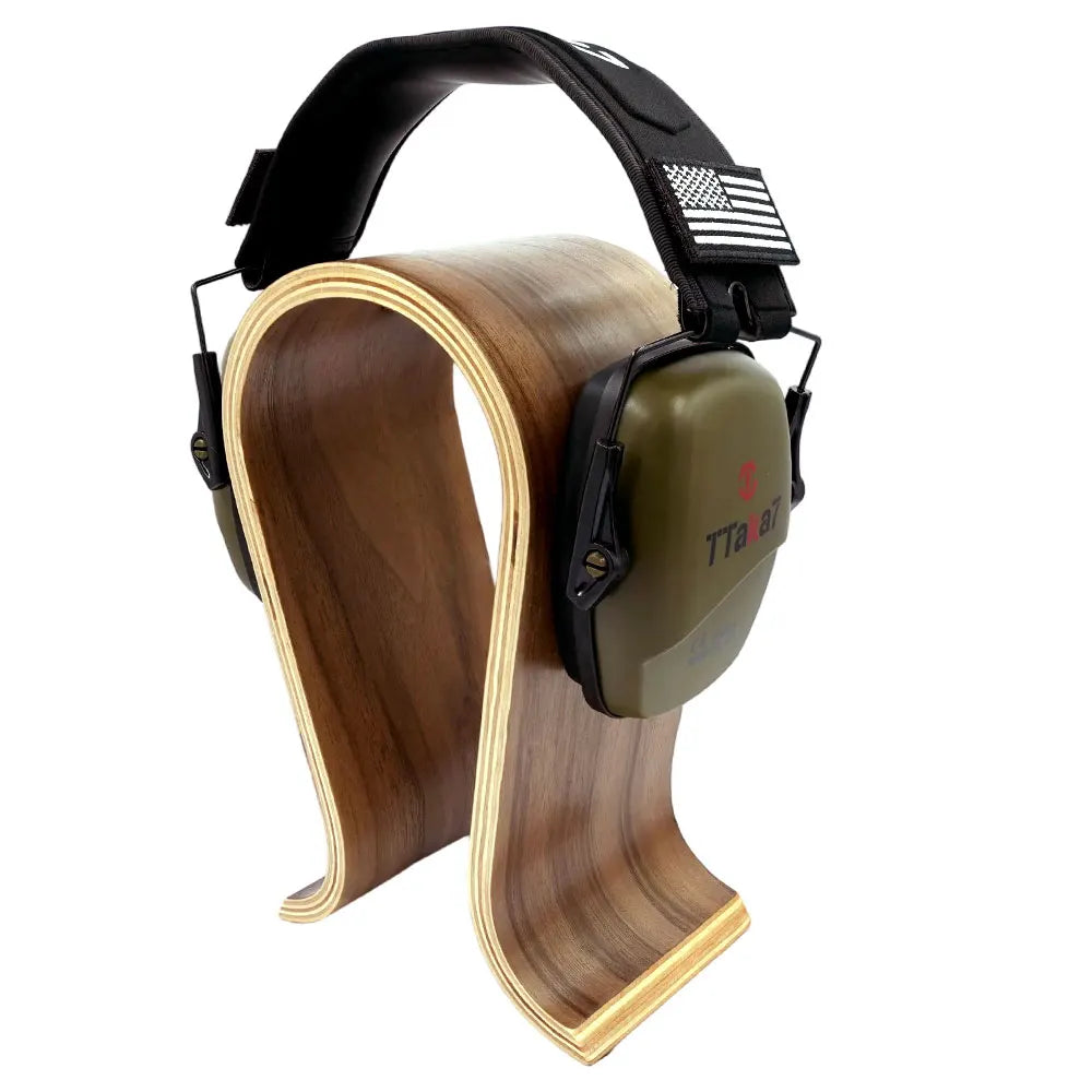 Soporte de madera para audífonos (diseño en U)