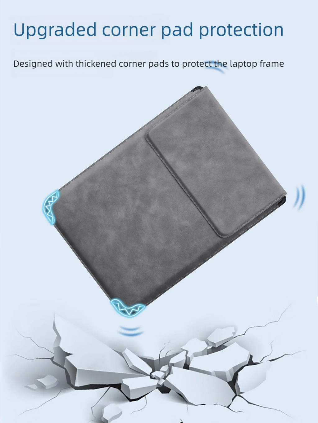 Funda para laptop con soporte y bolsillo (13" a 16")