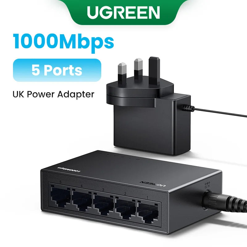 Switch UGREEN gigabit 5 u 8 puertos