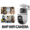 Cámara WiFi interior 8MP doble lente (bebés, mascotas y casa)