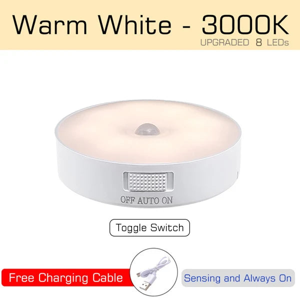 Luz LED con sensor de movimiento recargable (clóset, gradas, cocina)