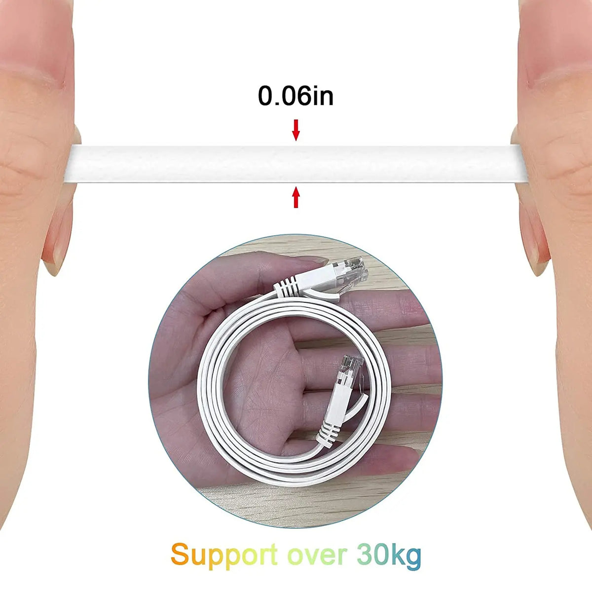 Cable de red Cat6 plano (0.5 m a 50 m)