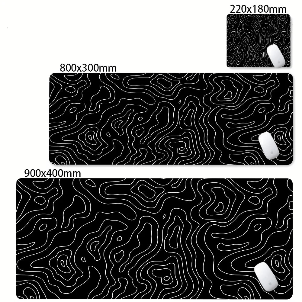 Desk mat XXL gamer diseño abstracto (bordes cosidos)