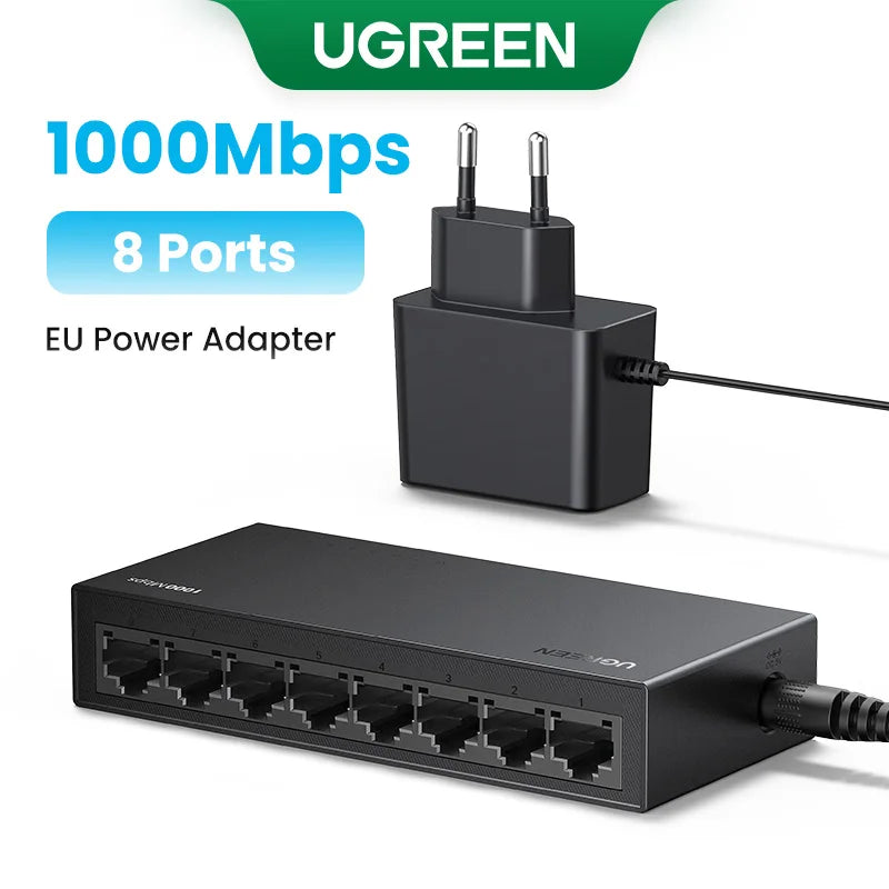 Switch UGREEN gigabit 5 u 8 puertos