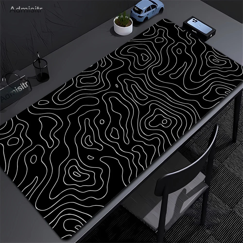 Desk mat XXL gamer diseño abstracto (bordes cosidos)