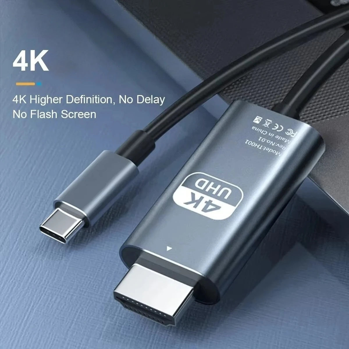 Cable USB-C a HDMI 4K de 2 m (laptop o celular a la tele)