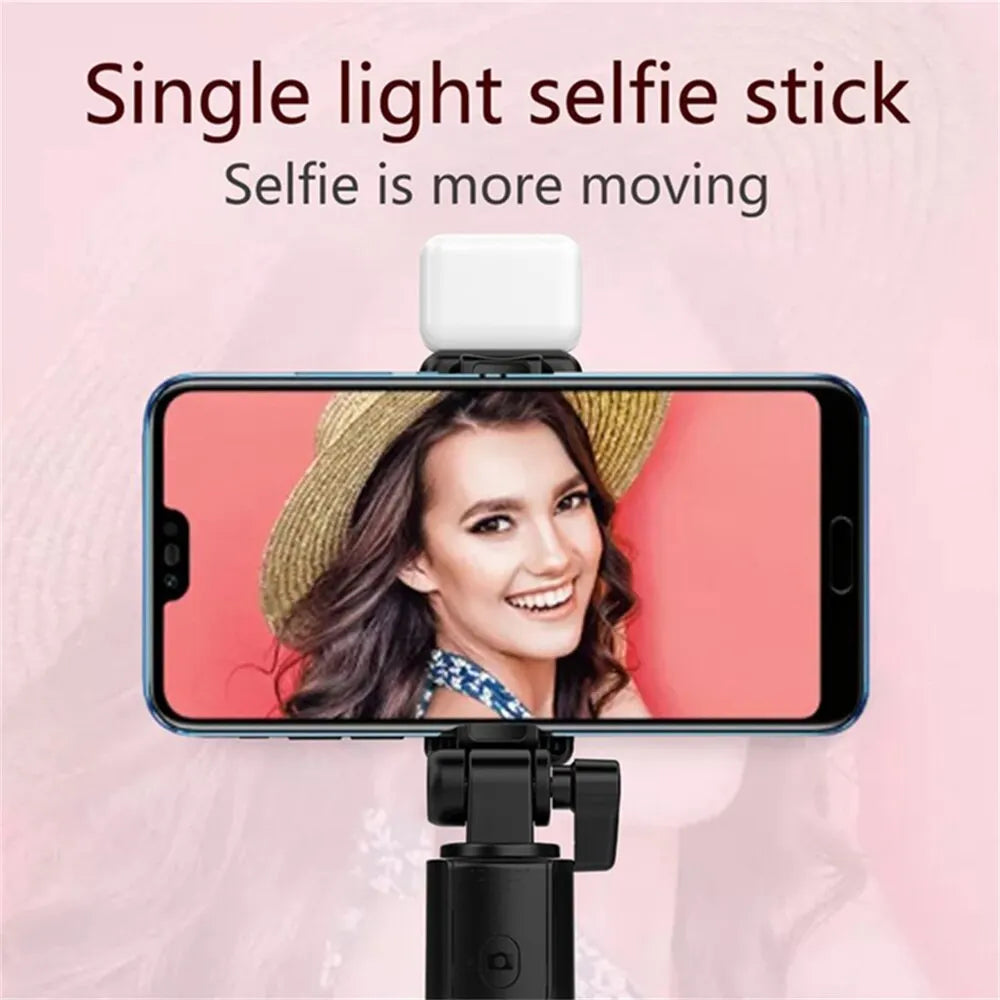 Selfie stick trípode Bluetooth con control remoto y luz