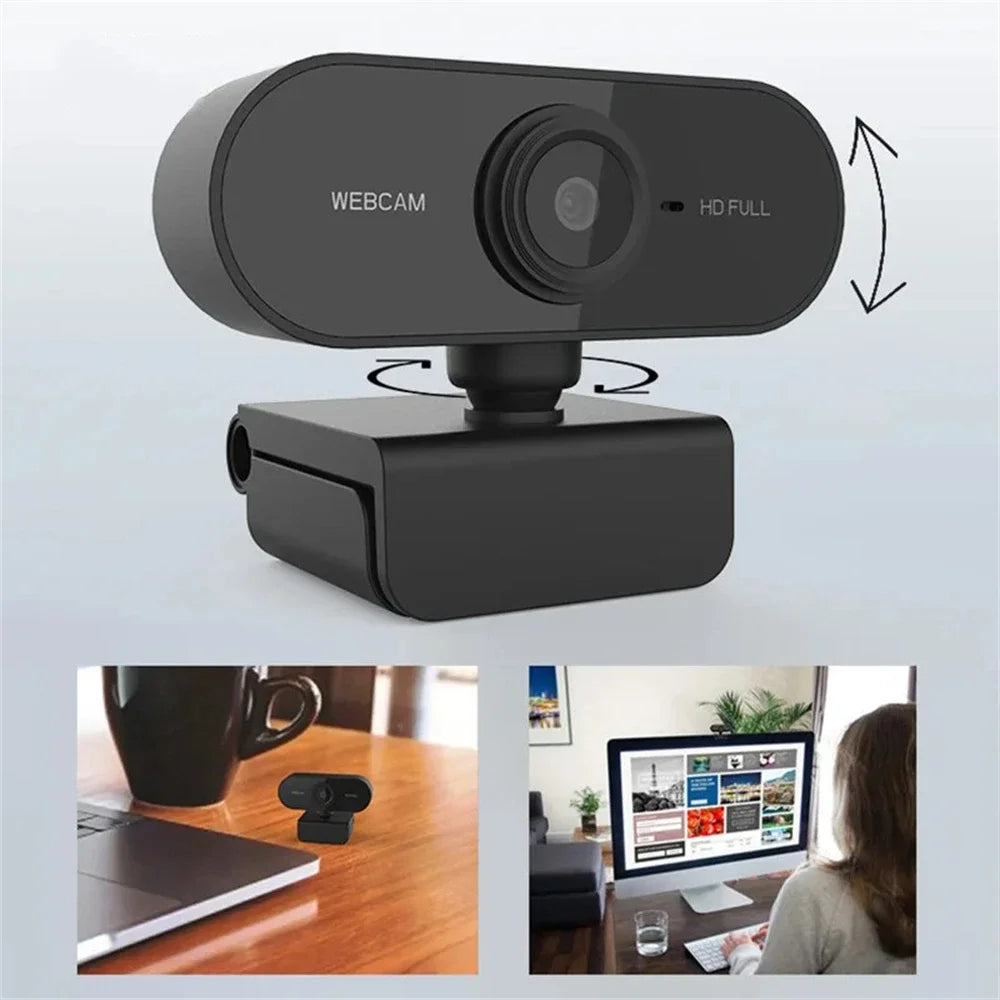 Webcam 2K / 1080p con micrófono y tapa de privacidad
