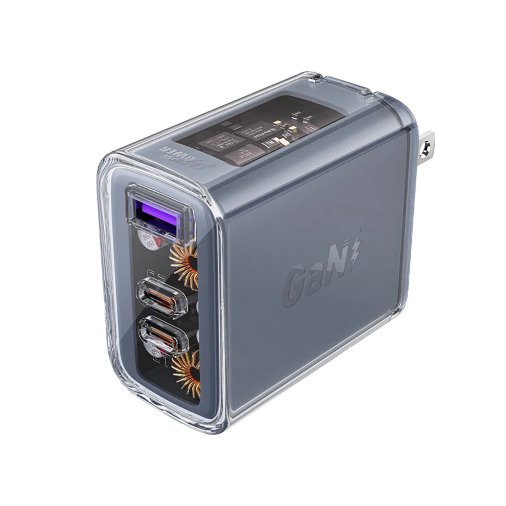 Cargador ACEFAST GaN 65W doble USB-C (enchufe US)