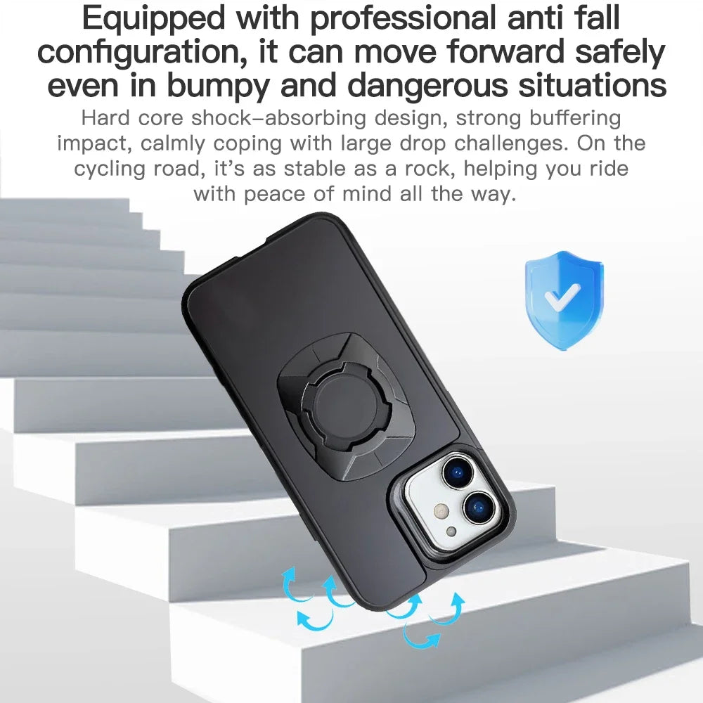 Funda con anclaje rápido para moto y bici (iPhone 12 a 18)