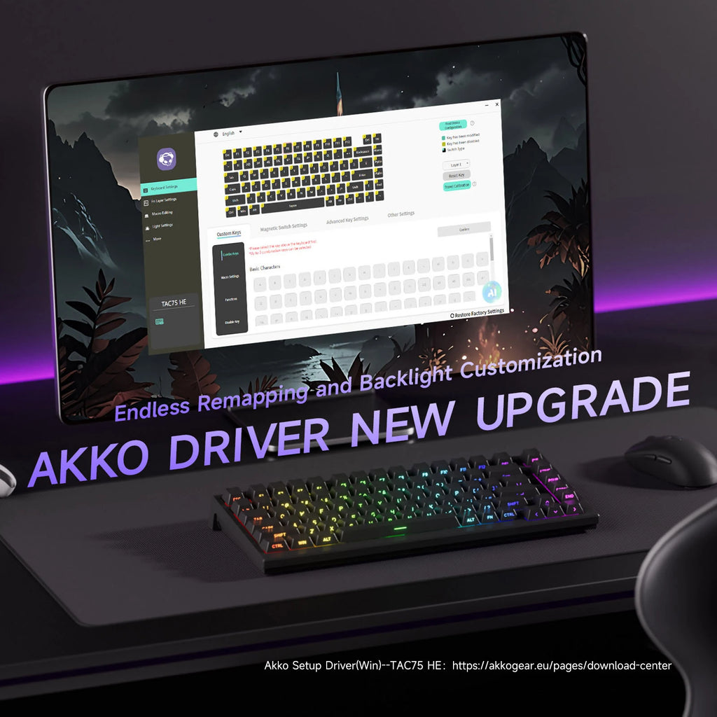Teclado magnético AKKO TAC75 HE (Rapid Trigger, 8K, RGB)