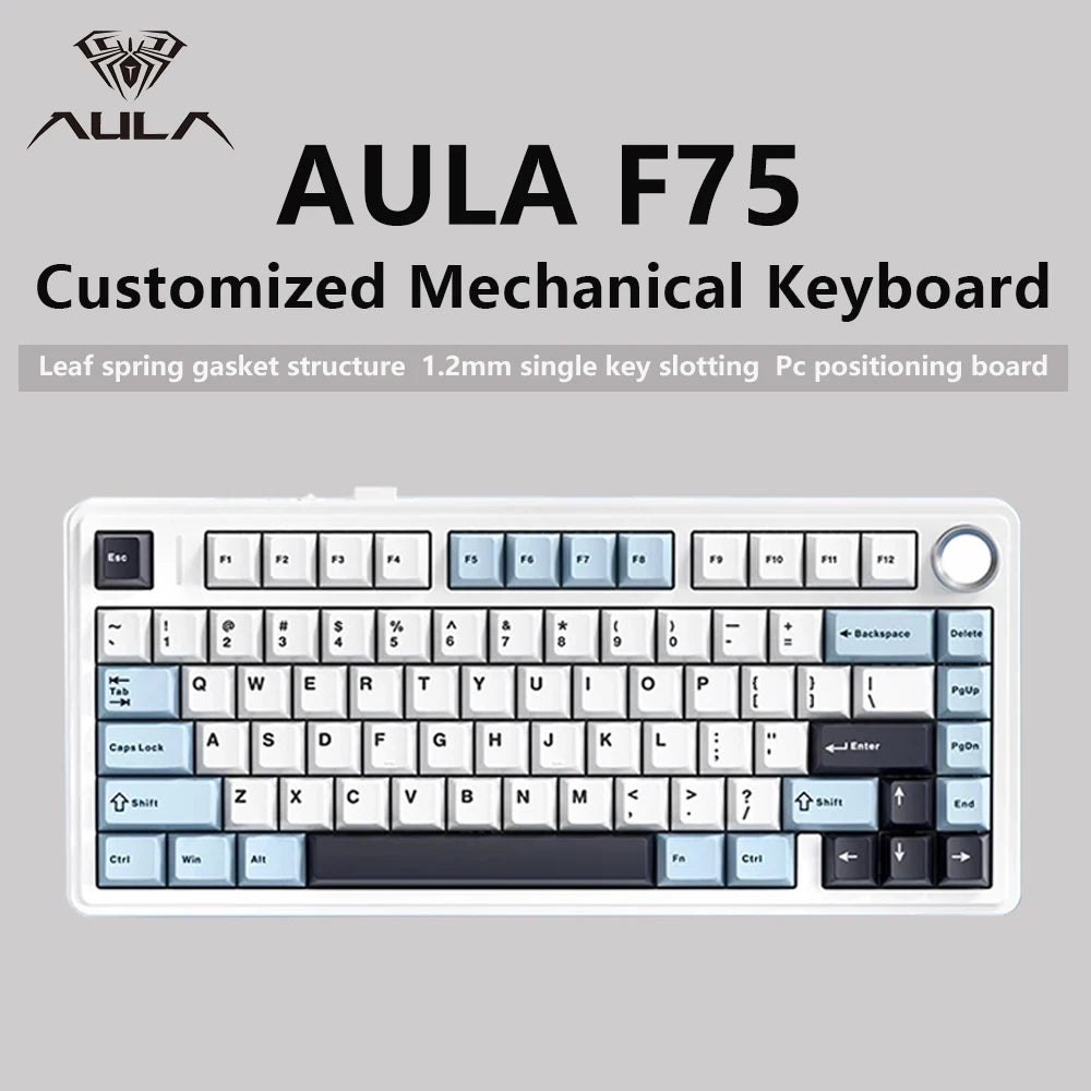 Teclado mecánico AULA F75 inalámbrico (gasket, RGB)