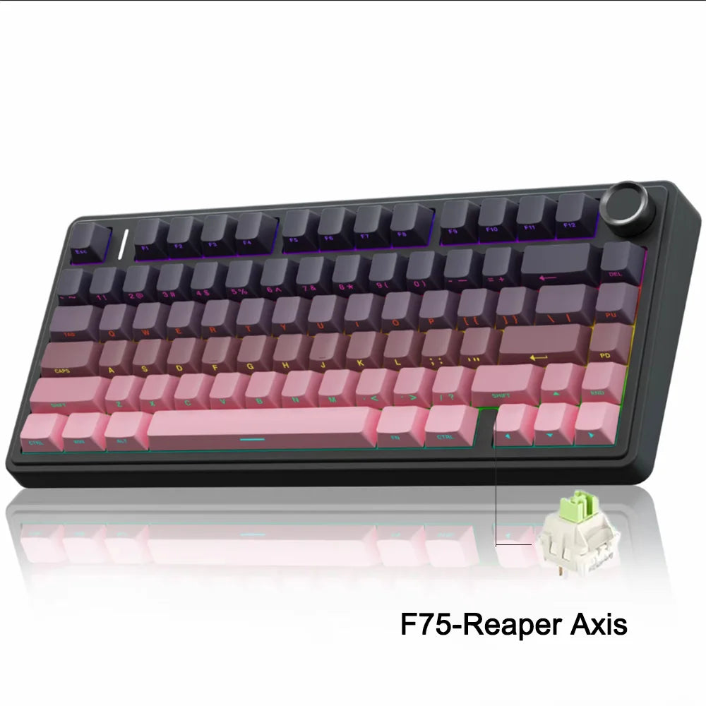 Teclado mecánico AULA F75 inalámbrico (gasket, RGB)