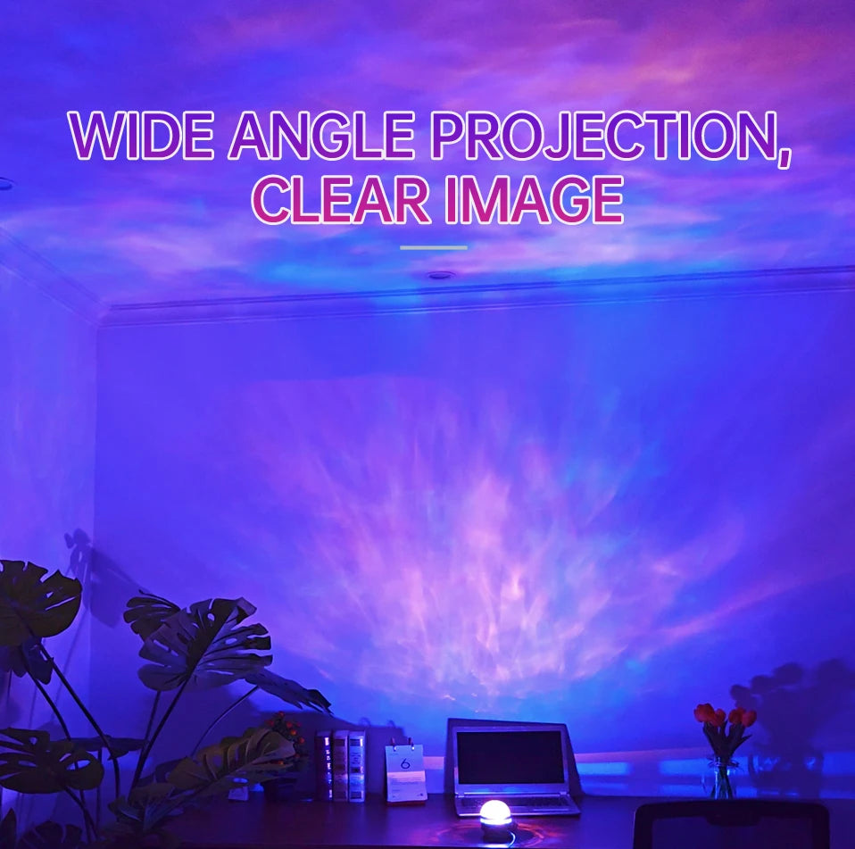 Proyector de galaxia y aurora LED (USB, control remoto)