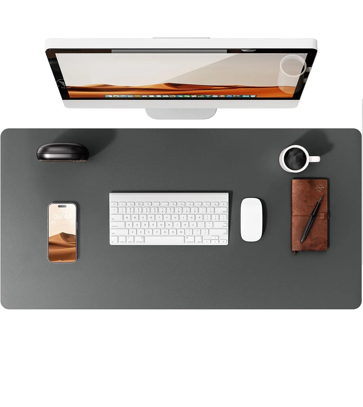 Desk mat de cuero PU grande (80x40 o 90x43 cm)