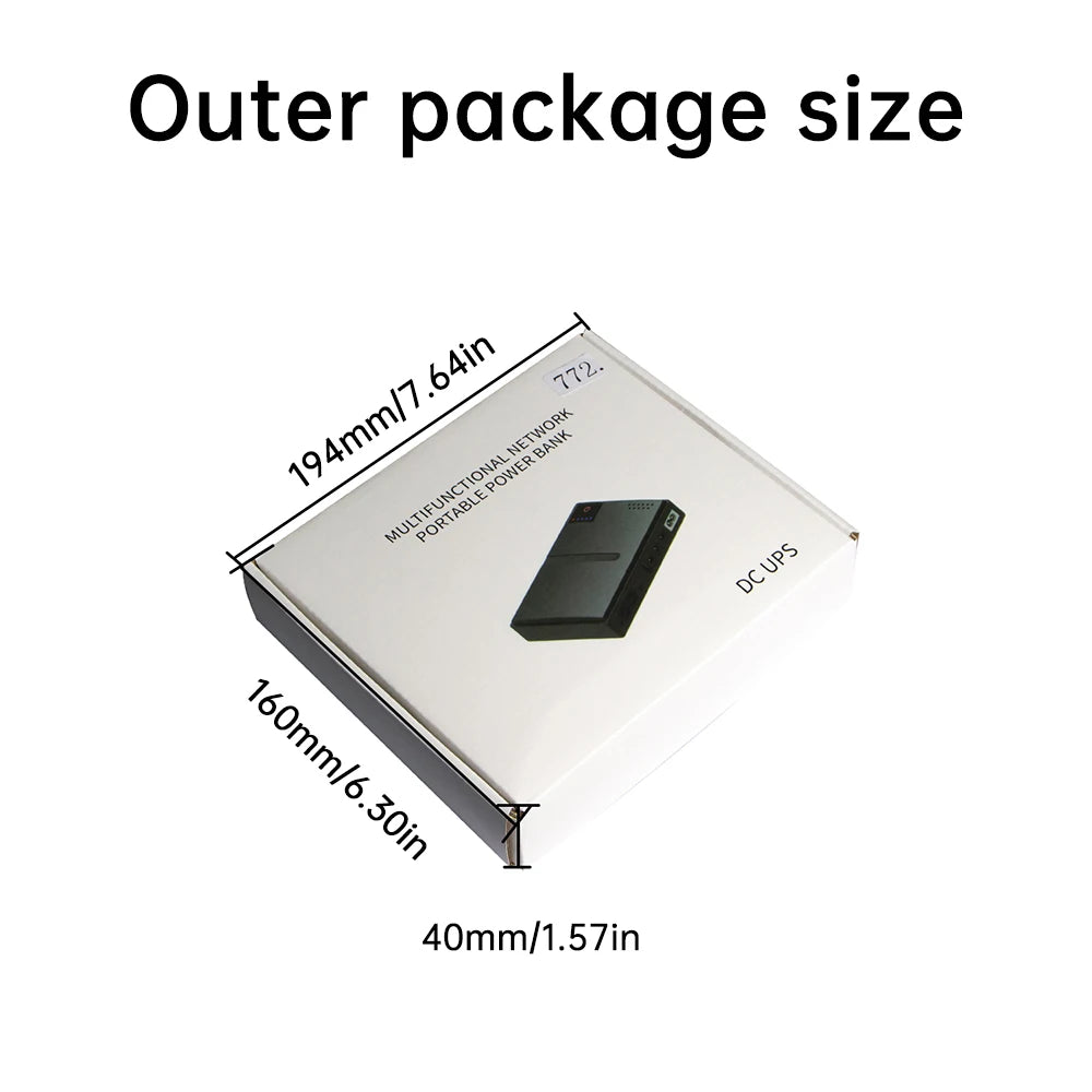 Mini UPS para router y módem (5V/9V/12V)