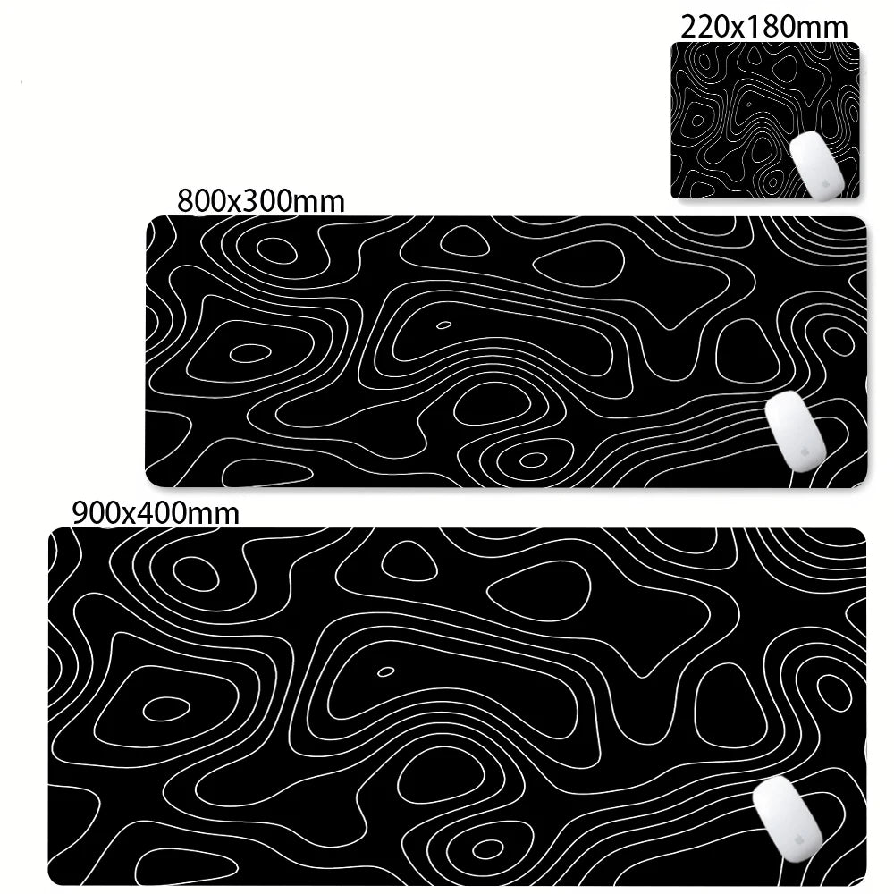 Desk mat XXL gamer diseño abstracto (bordes cosidos)
