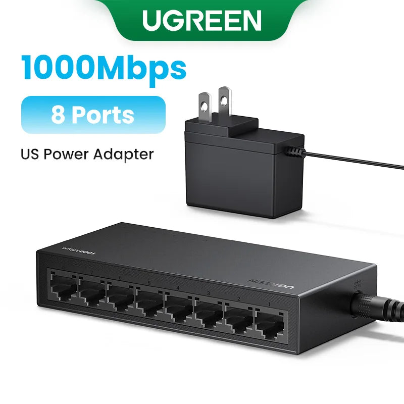 Switch UGREEN gigabit 5 u 8 puertos