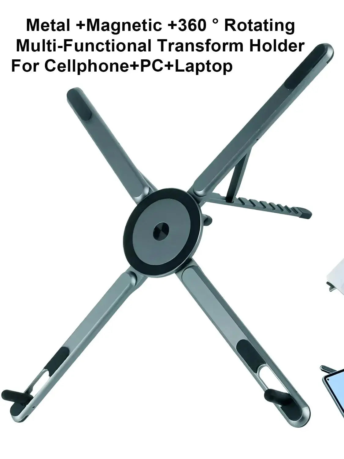 Soporte magnético 3 en 1: selfie stick, trípode y base para escritorio