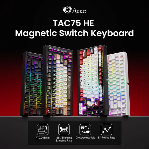 Teclado magnético AKKO TAC75 HE (Rapid Trigger, 8K, RGB)