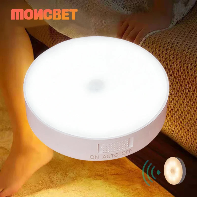 Luz LED con sensor de movimiento recargable (clóset, gradas, cocina)