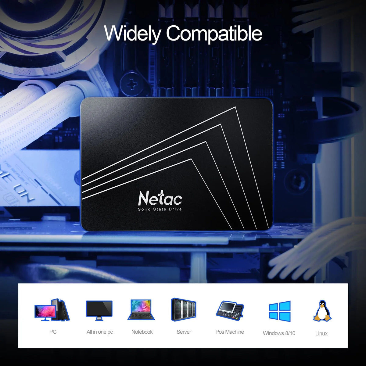 SSD SATA Netac 2.5" (128 GB, 256 GB o 512 GB)