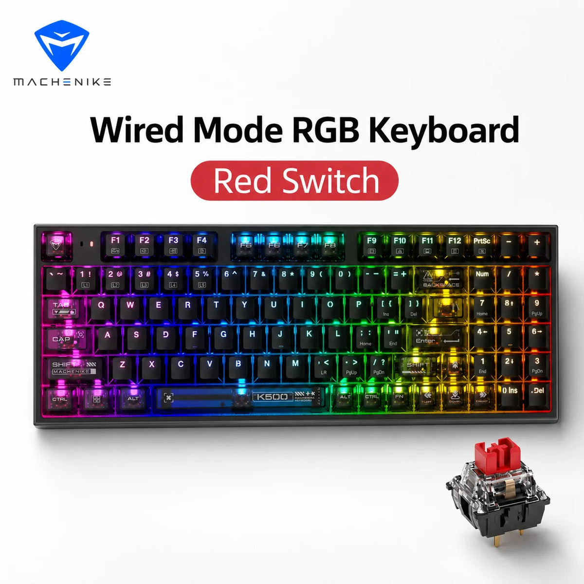 Teclado mecánico MACHENIKE K500 hot-swap RGB