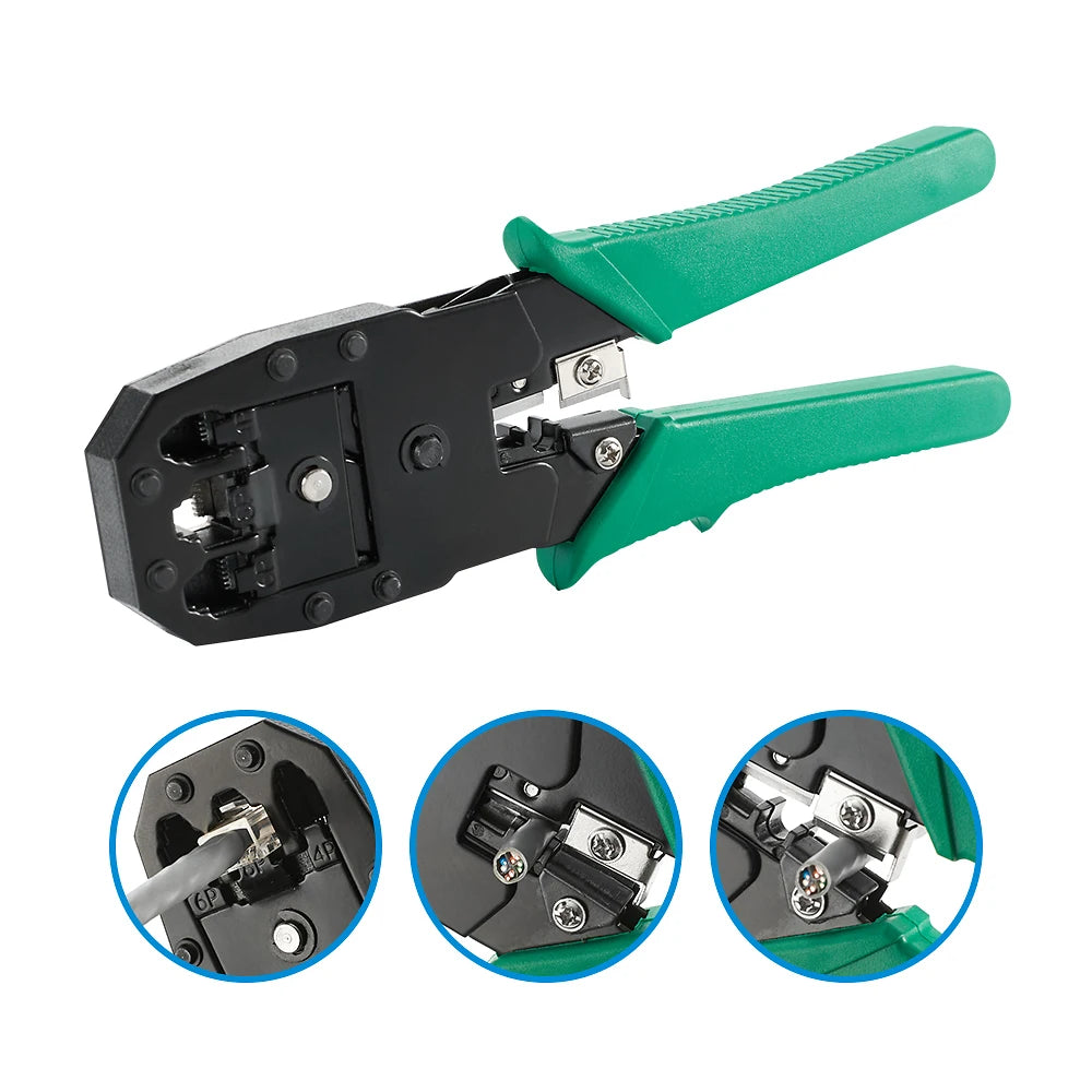 Crimpadora RJ45 / RJ11 con cortador y pelador