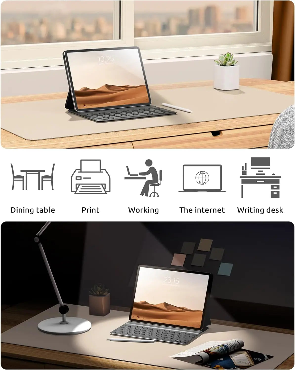 Desk mat de cuero PU grande (80x40 o 90x43 cm)